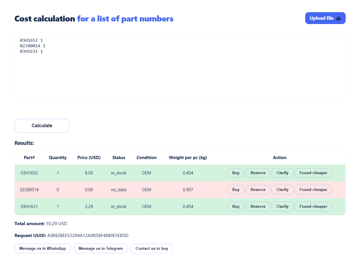 Calculator interface mockup