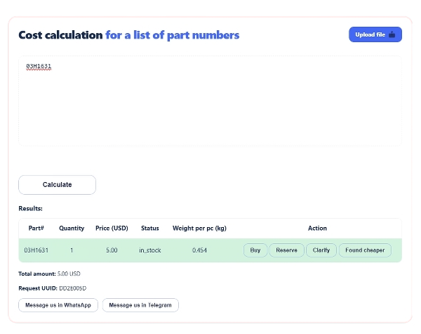 Calculator interface mockup